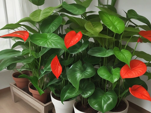 Beautiful Antherium Blossoms