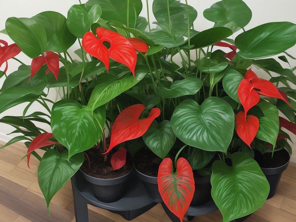 Blooming anthurium.