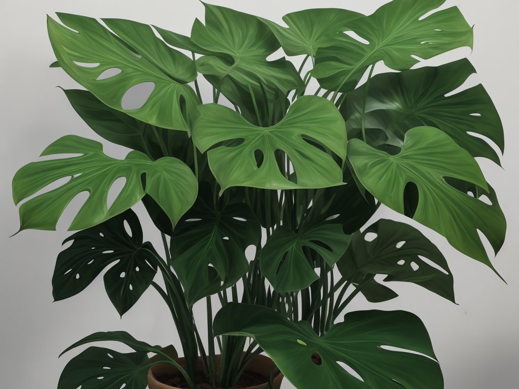 Clean Monstera leaf