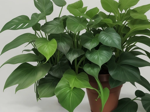 Healthy pruned philodendron