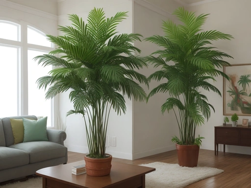 Lush indoor greenery.