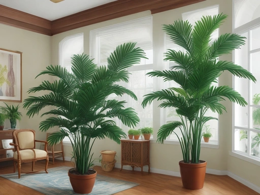 Potted palm serene.