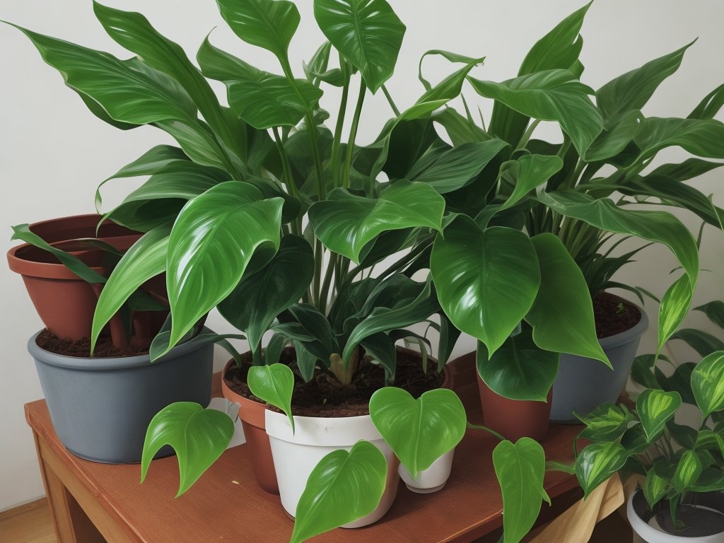 Pruned Philodendron.